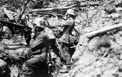 Infantería de Comunicaciones Alemana en Trincheras de Unbekannt Unbekannt
